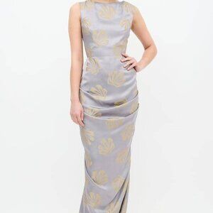 Dries Van Noten Silver/Gold Dress Sz-Fr 42